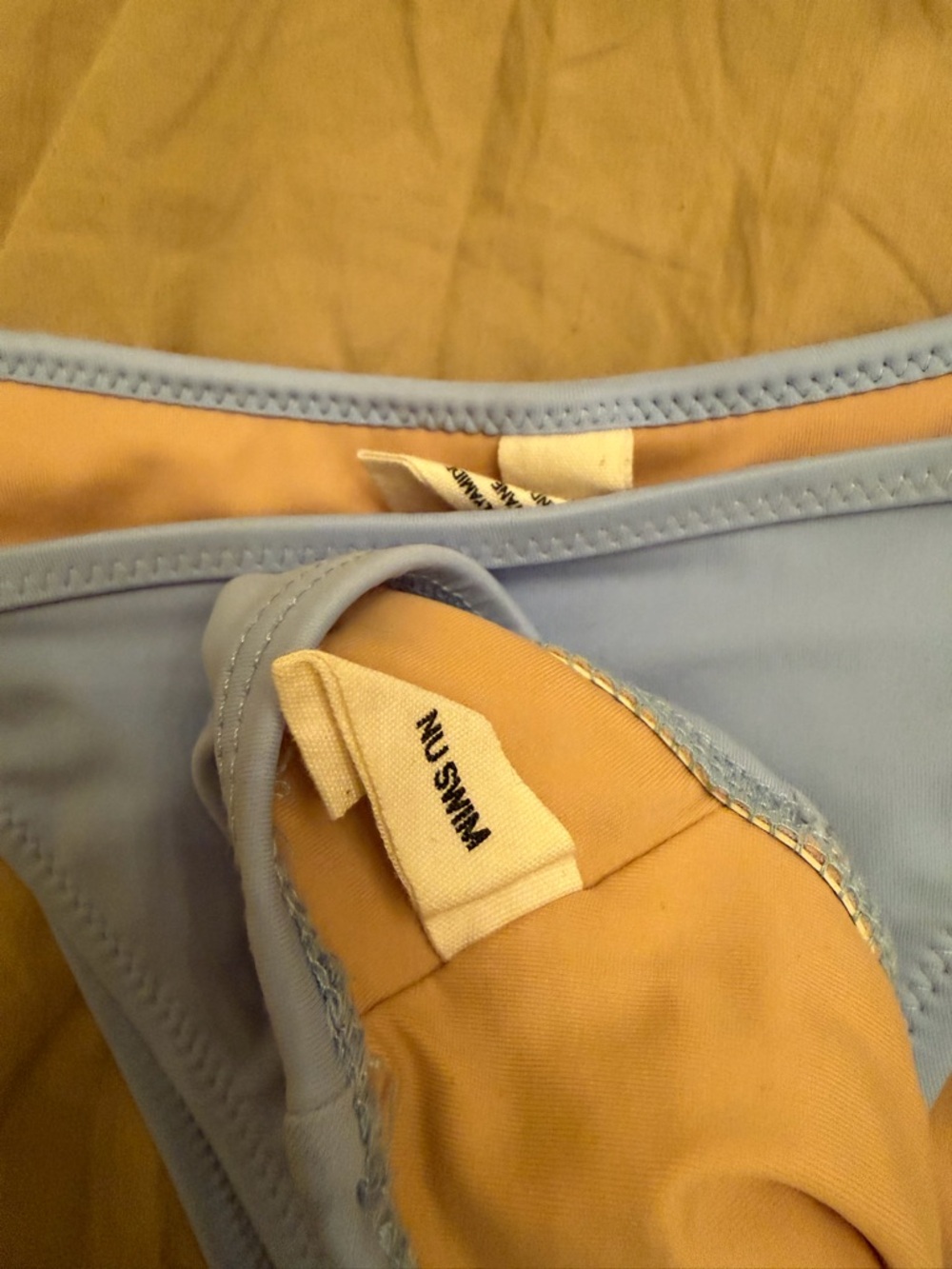 NU SWIM Venus Top and Cleo Bottoms size XS - color is Fish - baby blue - Picture 4 of 6